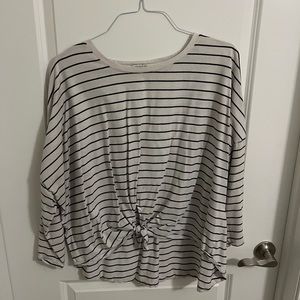 Cotton On Striped Tie-Front Top